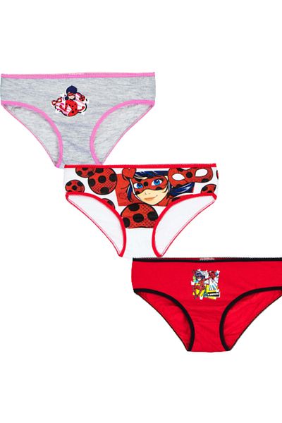 Miraculous Set 3 chiloti fete,Ladybug, Multicolor 116-122 CM