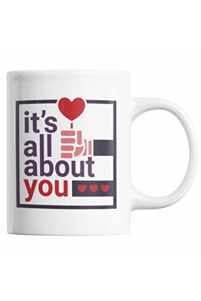 OEM Cană albă personalizată „It's all about you”, INOVATIX®. 330ml