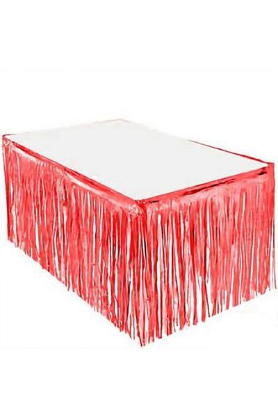 ZENVİVA Red Table Cover, Red Table Skirt, 2 Pieces Red Backdrop