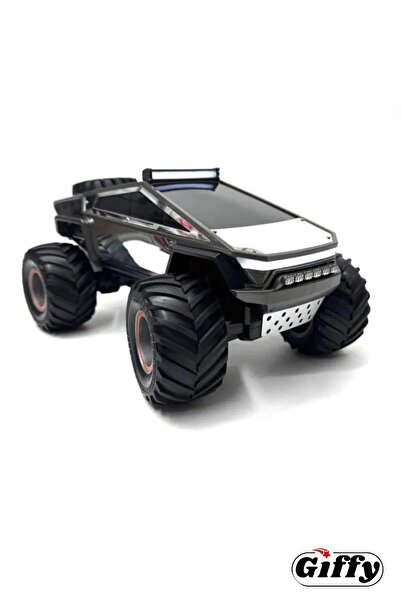 SCOWETTO Oyuncak Uzaktan Kumandalı TESLA CYBERTRUCK Full Metal Kasa Şarjlı Işıklı Gerçekçi Görünüm Kutulu