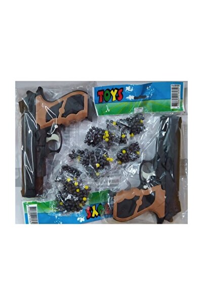 Mia Boncuk Atan Oyuncak Silah Tabanca 2 Adet Hediye 10 Paket Boncuk Mermi