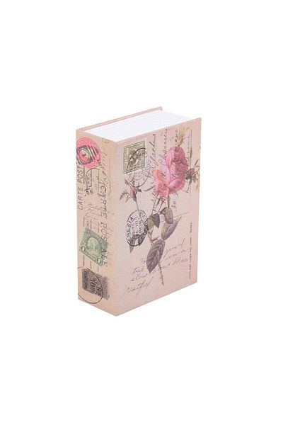 PUFO Secret Book-type Safe With Key For Locking, Rose Of Love Model, 18 X 12 Cm