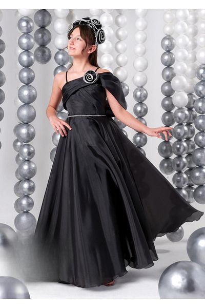 meneviş çocuk giyim Menevis Karolin Black Girl's Evening Dress_Mnvs833