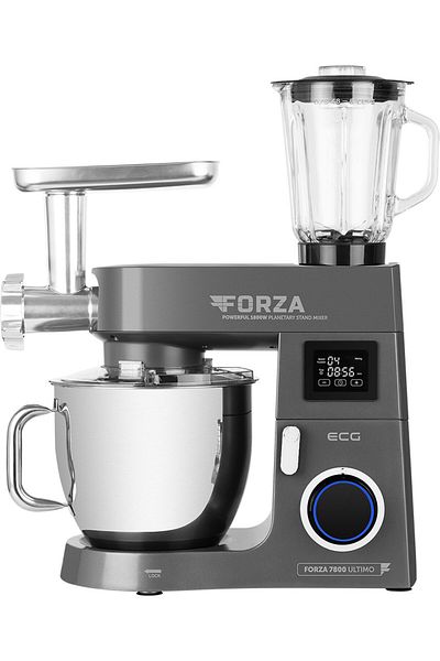 ECG ECG FORZA 7800 Ultimo Scuro food processor, 1800 W, 8 liters, LCD, planetary mixing system