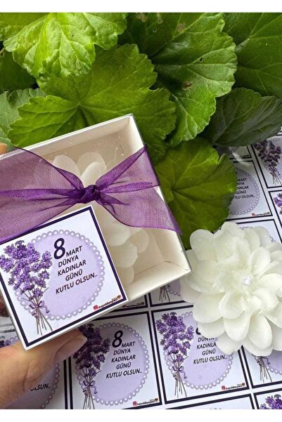 imzatasarım 10 adet Kadınlar Günü Hediyesi Lotus Mum Kutulu Anneler Günü