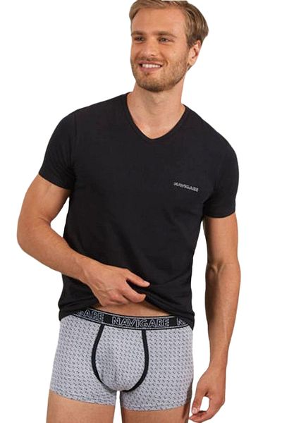Navigare Navigare T-shirt and boxers set, B211674 Black/Grey M INTL