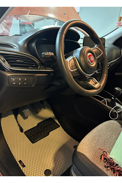 COLONY Fiat Egea Cross Hücreli Premium Eva Paspas Seti Tam Set Paspas Takımı & Metal Topukluk