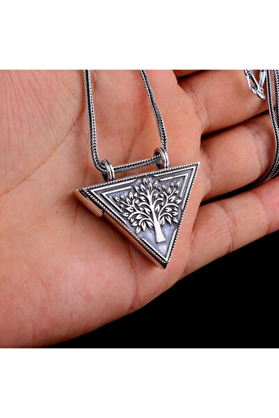 Moda Gümüş 925 Ayar Gümüş Cevşen Muska Kabı Kolye