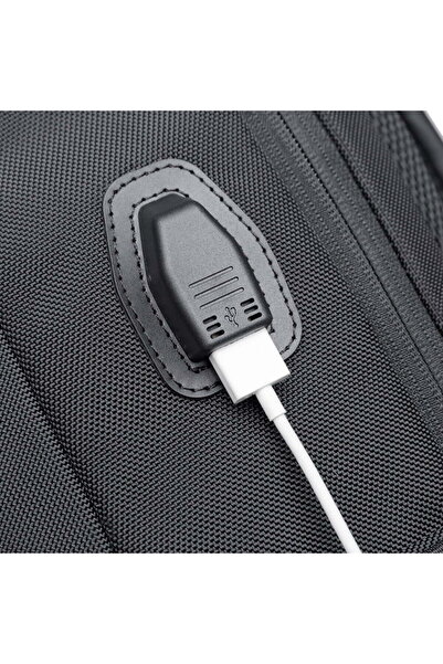 BANGE Casual backpack for men, 15.6 inch laptop compartment with USB port, BANGE Grey