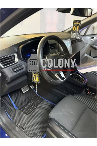 COLONY Renault Clio 5 uyumlu Hücreli Premium Eva Paspas Seti Tam Set Paspas Takımı & Metal Topukluk