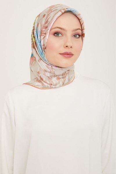 Armine Μεταξωτό κασκόλ 2024 Καλοκαίρι - 9129-86 Soft Stone Twill
