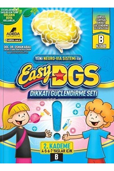 Adeda Yayınları Easy DGS Dikkati Güçlendirme Seti (4 - 5 - 6 - 7 Yaşlar İçin) 2. Kademe B