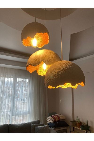 Aslan Concrete Pendant Chandelier 3 Pcs 40/30/20 cm