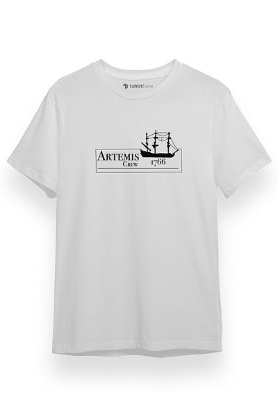 Tshirthane Ανδρικό μπλουζάκι Outlander Artemis Crew Λευκό κοντομάνικο