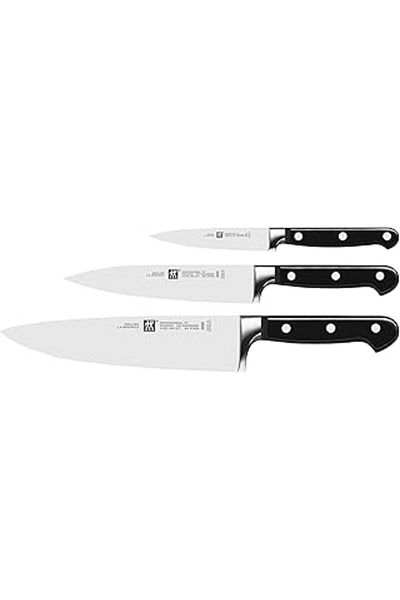 Mu Art Zwilling Prof. S 3-Piece Knife Set, Stainless Steel, Black