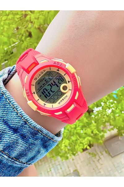 Jaga 10 Atm Waterproof Silicone Cord Children's Wristwatch (Suitable for Use in the Sea and Pool)