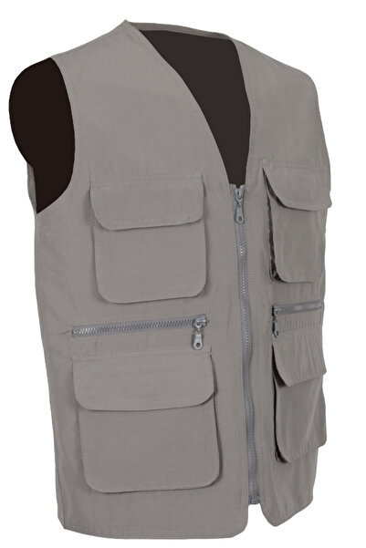 Modarar Men's Linen Vest Gray Color Regular Fit Rar01305