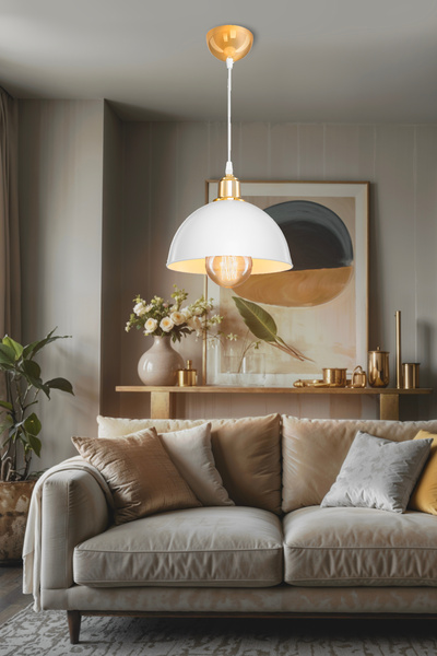 AG LightDesign Beyaz Sarkıt Avize Yatak Odası Salon Mutfak Koridor Lamba