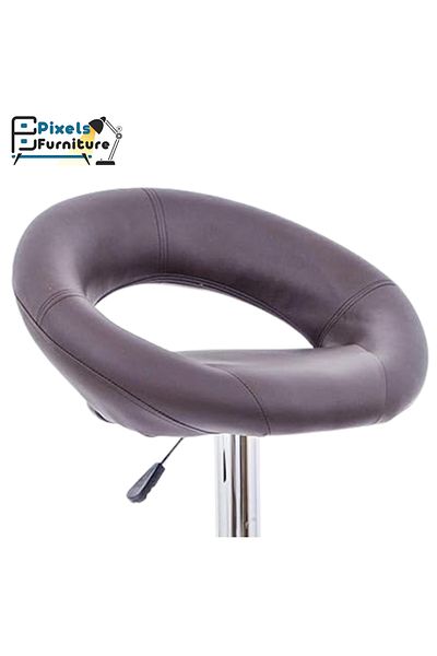 PixelsFurniture Pixel Furniture Adjustable Bar Stool Modern Design Swivel Leather Back and Footrest