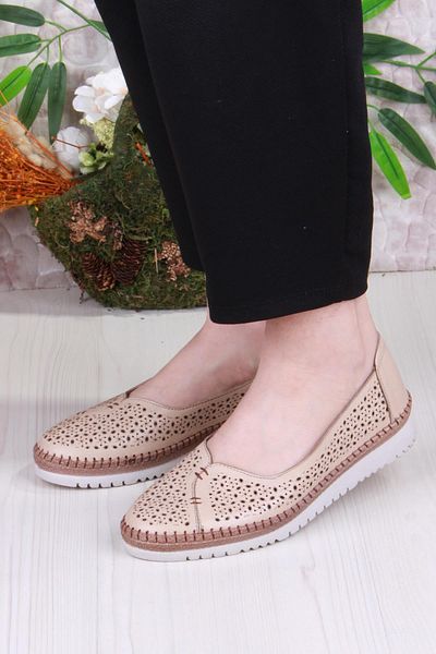 Mehmet Mete 1007 Pantofi de damă din piele naturală perforați cu laser confortabili