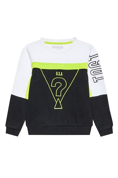 Guess Bluza pentru baieti Guess N2BQ07 Alb/Negru 110 CM