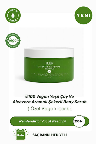 Lucille Yeşil Çay ve Aloe Vera Özlü Nemlendirici Vücut Peelingi Body Scrub 25...