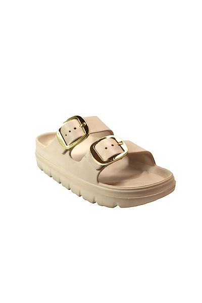 Onlo Ayakkabı Onlo Shoes BY.881 Γυναικείες παντόφλες με διπλή πόρπη με χοντρή ανατομική σόλα