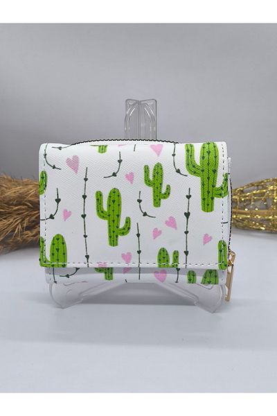 Ece Takı Aksesuar Patterned Paper Children's Small Size Wallet with Money and Coin Compartments