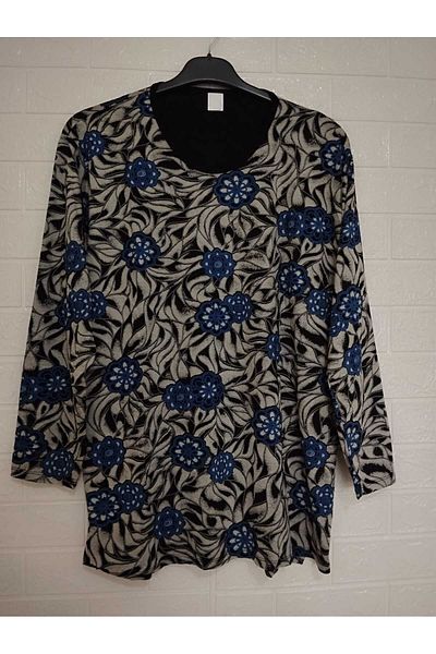 anne moda ankara Full Summer Long Sleeve 95% Viscose Anti-Sweat Blouse