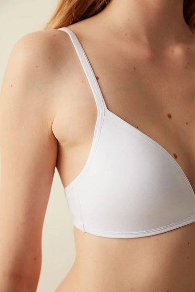 ELOSH BOUTIQUE White Non-Wired Flex Flexible Bra