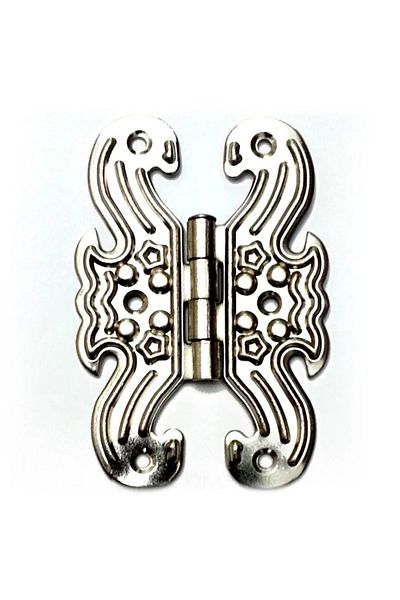 VİCEM Decorative Sheet Hinge - Large, Nickel, 100 Pieces
