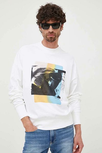 Calvin Klein Jeans Men's blouse CKJ J30J323750 White M INTL