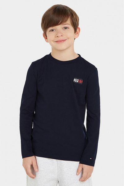 Tommy Hilfiger Bluza copii Tommy Hilfiger KB0KB08627 Bleumarin 104 CM