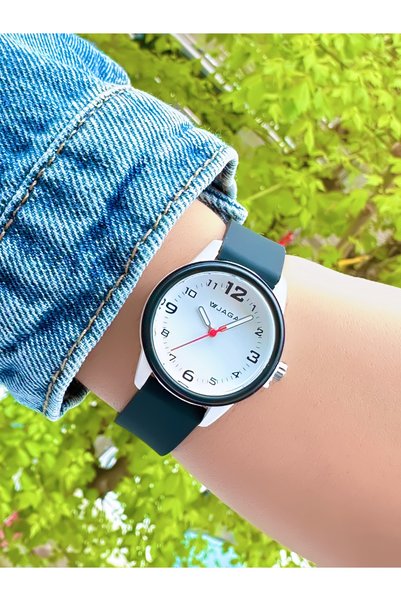 Jaga 10 Atm Waterproof Silicone Cord Children's Wristwatch (Suitable for Use in the Sea and Pool)