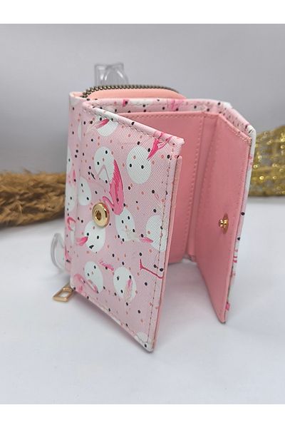 Ece Takı Aksesuar Patterned Paper Children's Small Size Wallet with Money and Coin Compartments