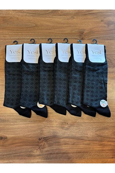 YEŞİL Мъжки чорапи от микромодал Comfort Jacquard, 6 броя