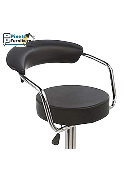 PixelsFurniture Pixel Furniture Adjustable Bar Stool Modern Design Swivel Leather Back and Footrest