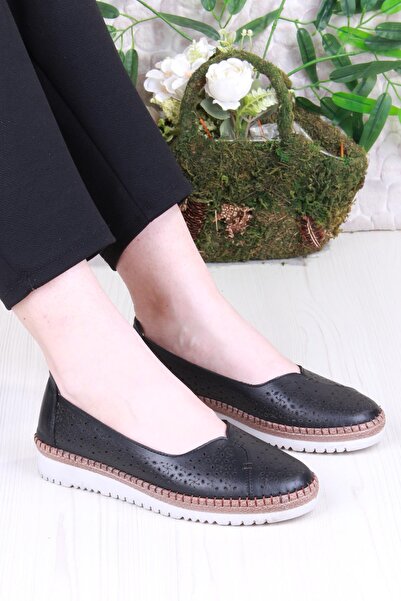 Mehmet Mete 1007 Зручні лазерні перфоровані жіночі туфлі з натуральної шкіри