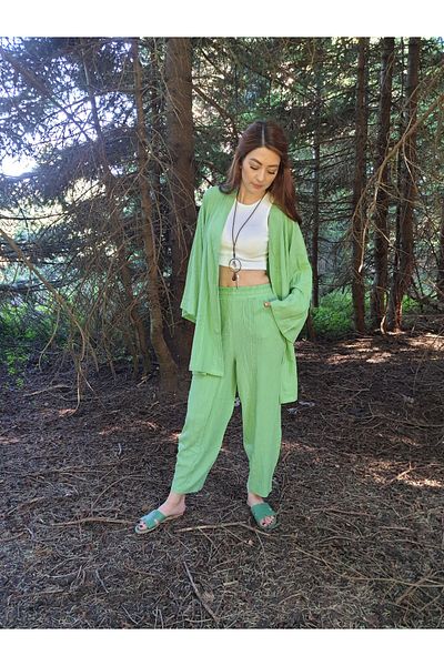 Altı Üstü Butik Patterned Kimono Set
