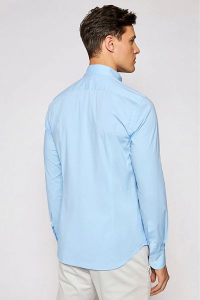 La Martina Camasa La Martina Slim fit cu logo brodat CCMC02 Albastru 3XL INTL