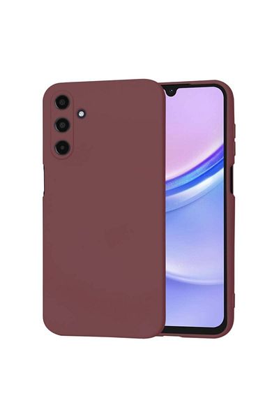 SKYDDAR INNOVATION Case for Samsung Galaxy A15, from Velvet Silicone, SoftElegance, Burgundy, sticker set
