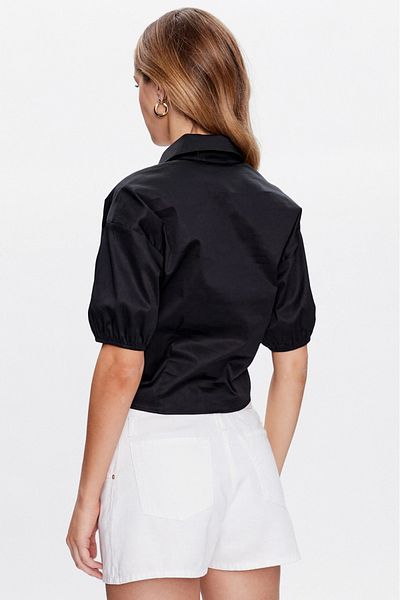 Guess Camasa dama Guess regular fit cu nod frontal W3GH71 Negru XL INTL