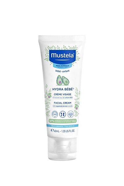 Mustela 1 موستيلا كريم الوجه هايدرا للأطفال بالأفوكادو المزروع، للبشرة الطبيع...