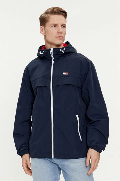 Tommy Jeans Jacheta barbati Tommy Jeans cu gluga si logo Albastru XL INTL