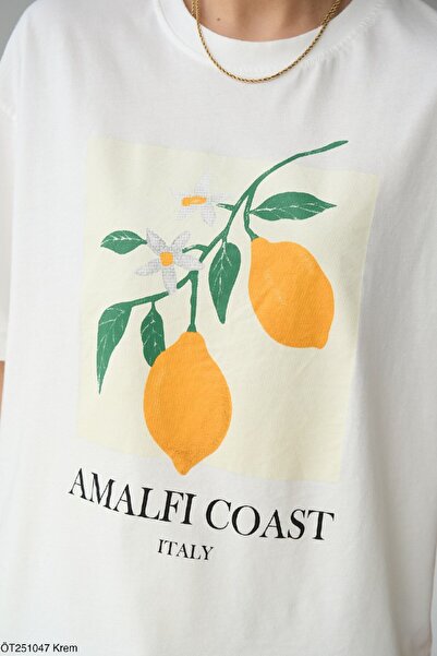 Aten تيشيرت بطبعة ليمون