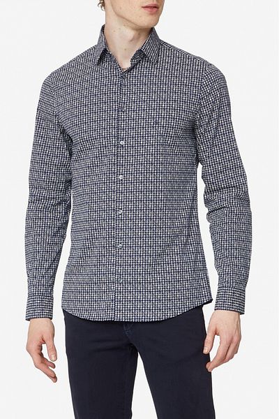 Calvin Klein Camasa CK K10K109336 Albastru/Alb 2XL INTL