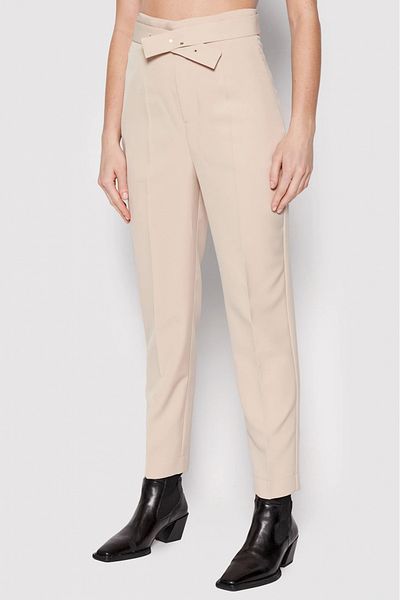 Guess Pantaloni Guess cu o curea in talie W2RB08 Bej XL INTL