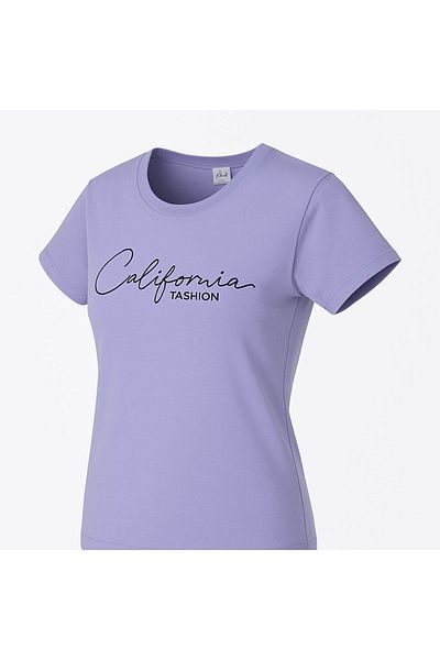 trender Relaxed Fit Lilac Women's T-Shirt California Print