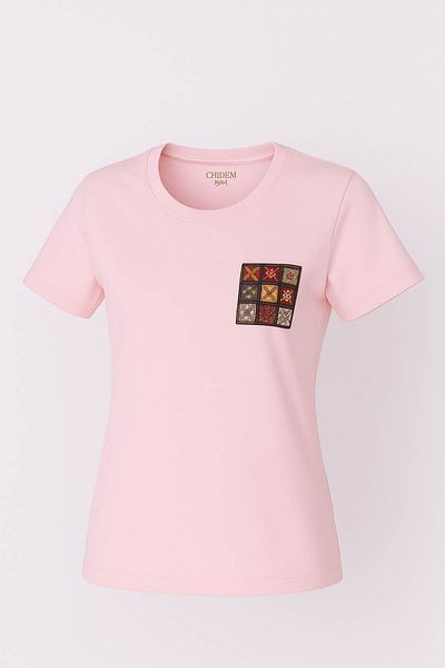 trender Ethnic Pattern Powder Women's T-Shirt Model 10