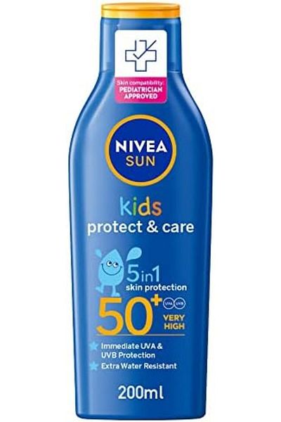 NIVEA Children's Sun Moisturizing Lotion, Sun Kids Moisturizing Lotion by Nivea, SPF 50+, 200ml, Lotion, f
